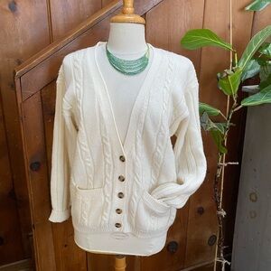Vintage V Cable-knit Cardigan Sweater